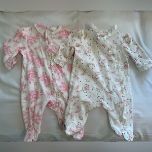 Little Me Pink and White Floral Kids Pajamas